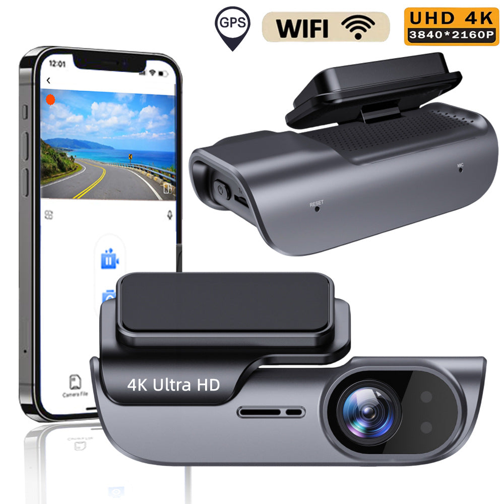 4K Dashcam mit WLAN & Smartphone-Verbindung · Nachtsicht in HD · Zeitraffer · Einfache Installation