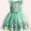 Green Flower Bunny Tulle Dress