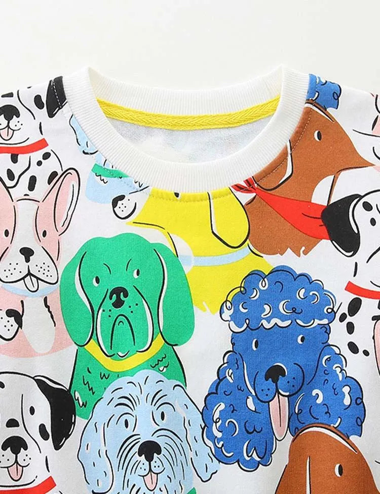 Multi Doggy Printed Sweatshirt