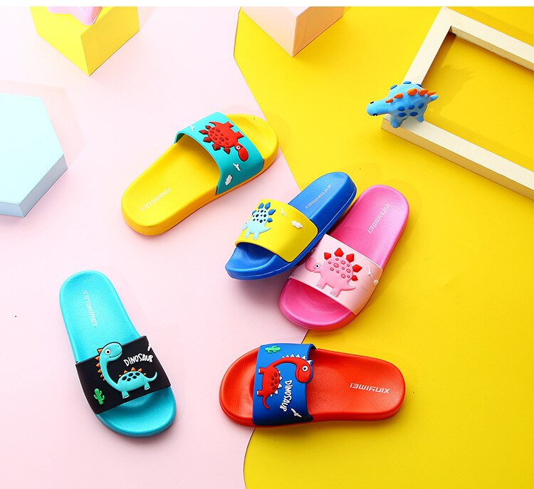 Cute Dino Children's Slippers