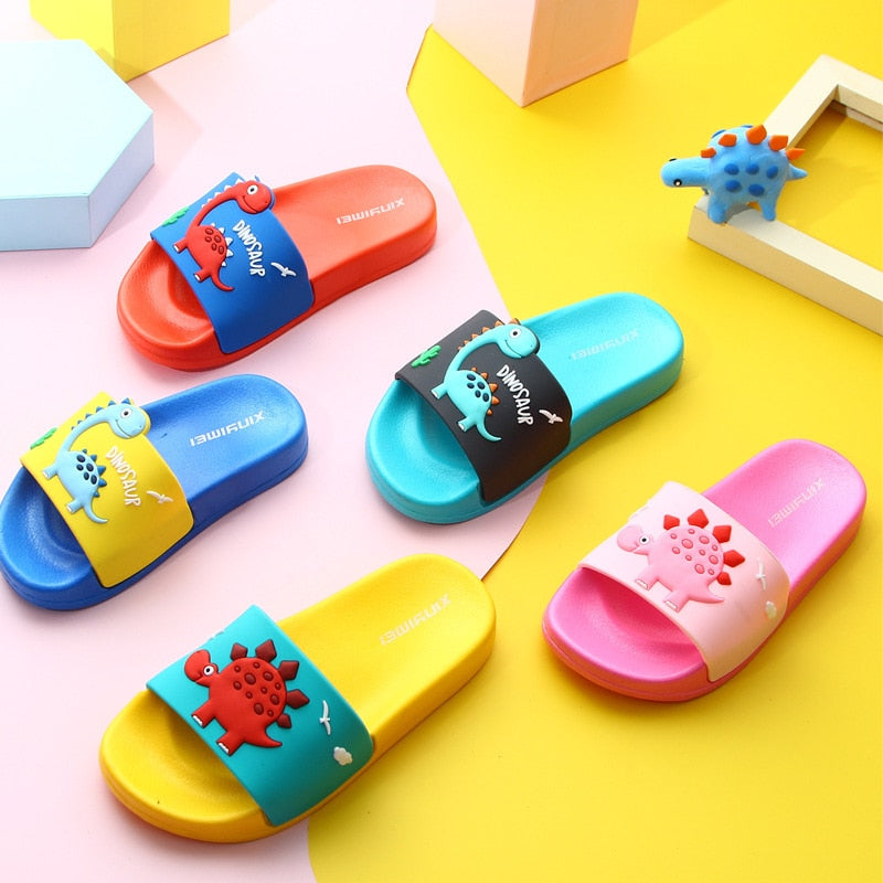 Cute Dino Children's Slippers