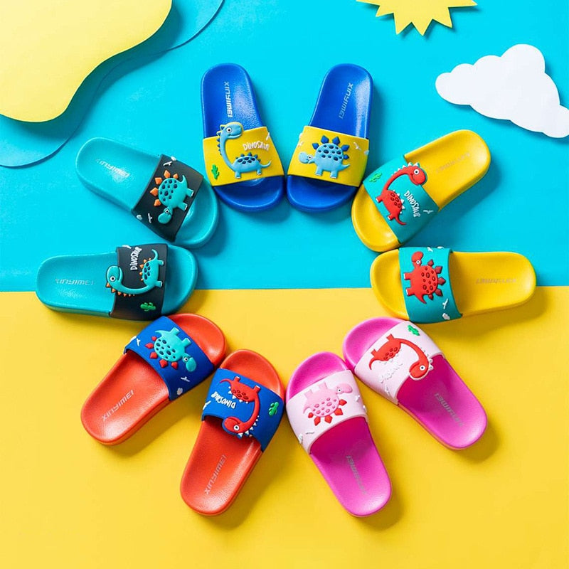 Cute Dino Children's Slippers
