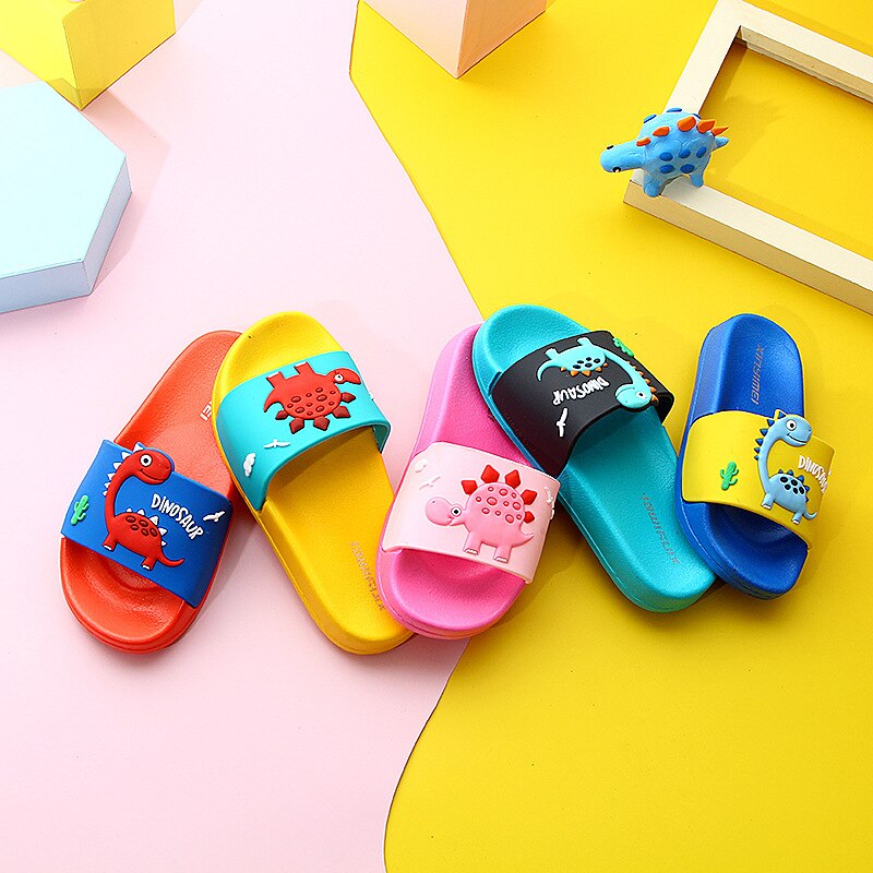 Cute Dino Children's Slippers