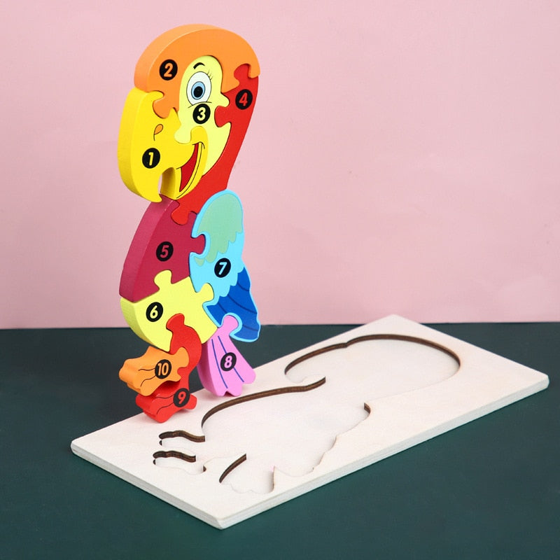 3D Wooden Puzzle - Animal World