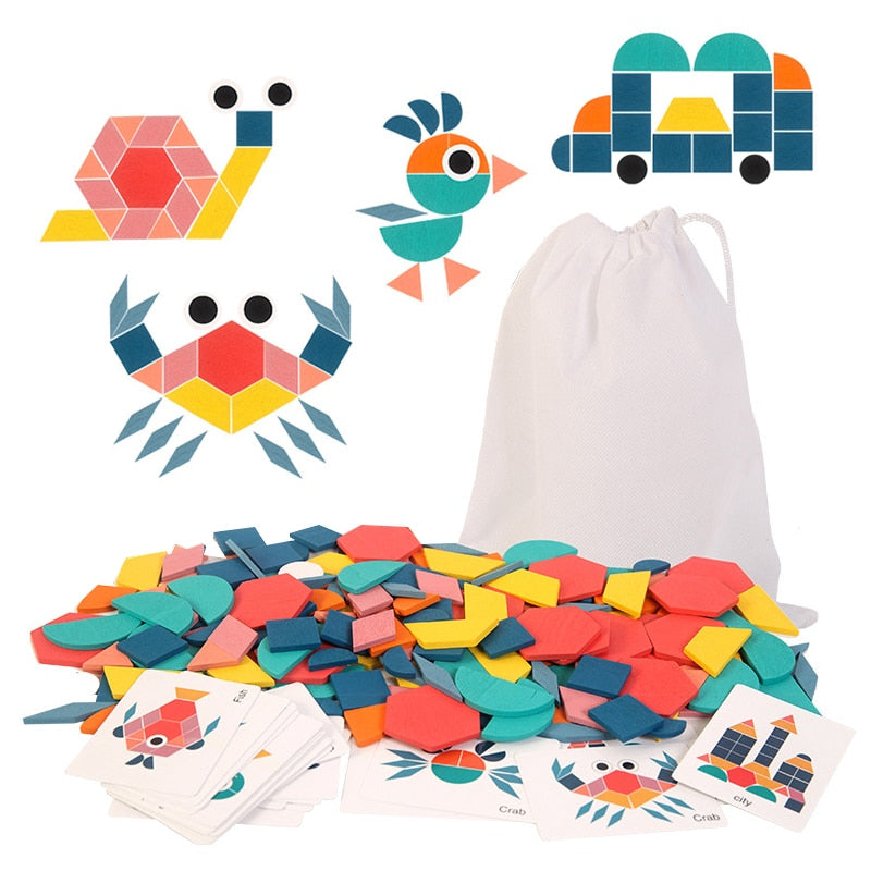 3D Wooden Puzzle - Replicate the Card