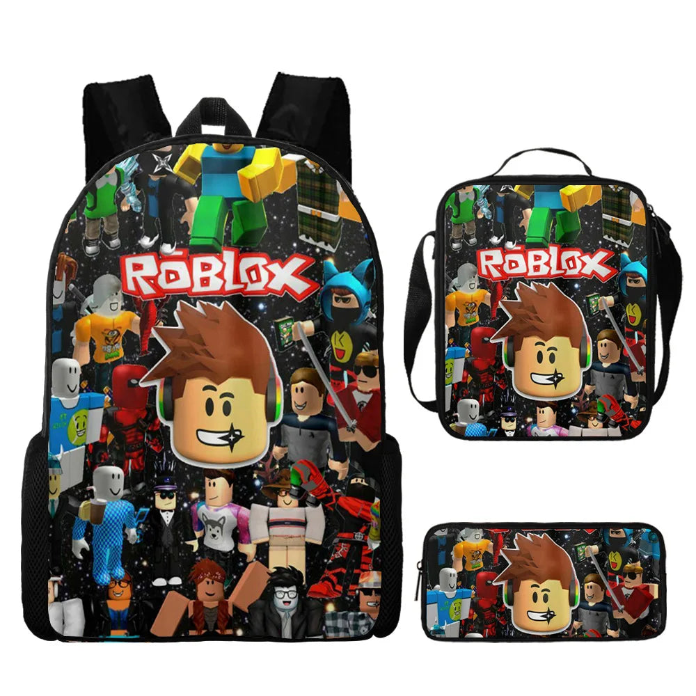 Roblox 3-Piece School Set - Backpack + Pouch + Pencil Case
