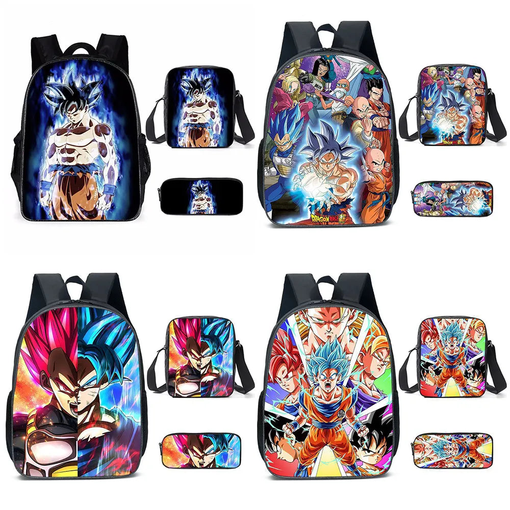 Dragon Ball Z 3-Piece School Set - Backpack + Pouch + Pencil Case