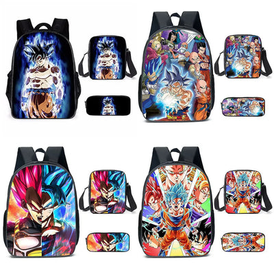 Dragon Ball Z 3-Piece School Set - Backpack + Pouch + Pencil Case