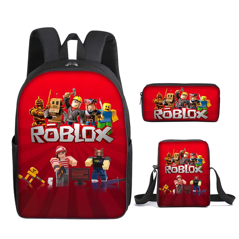 Roblox 3-Piece School Set - Backpack + Pouch + Pencil Case