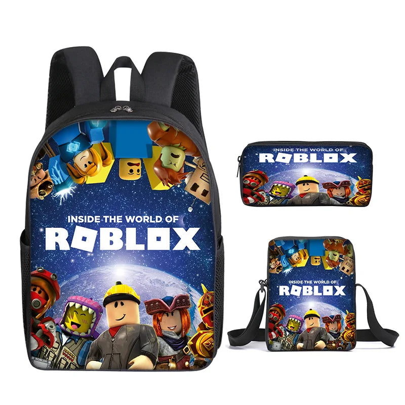 Roblox 3-Piece School Set - Backpack + Pouch + Pencil Case