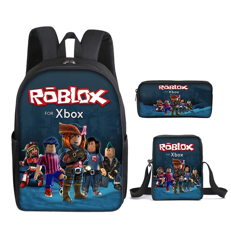 Roblox 3-Piece School Set - Backpack + Pouch + Pencil Case