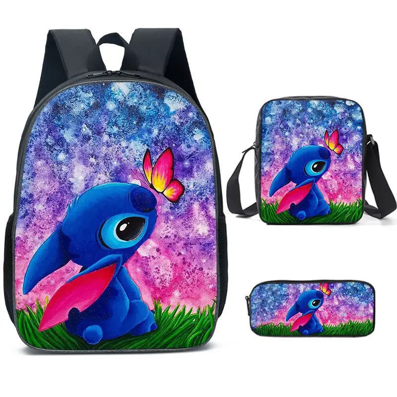 Lilo & Stitch 3-Piece Set - Backpack + Pouch + Pencil Case