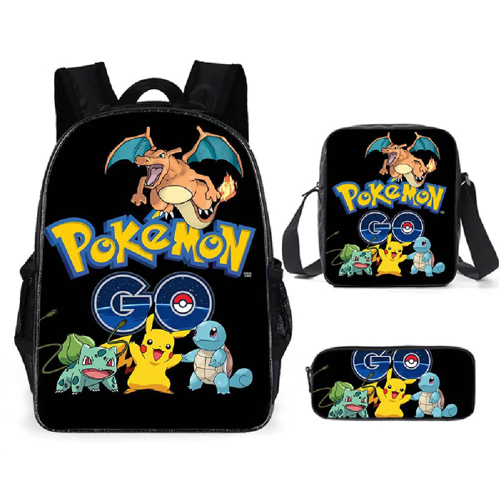 Pokémon 3-Piece School Set - Backpack + Pouch + Pencil Case