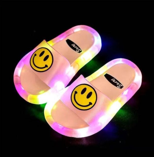 Smiley Light-Up Children's Slippers