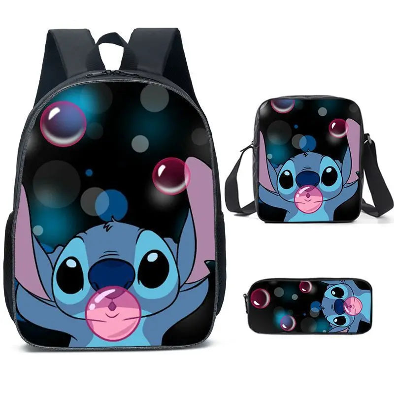 Lilo & Stitch 3-Piece Set - Backpack + Pouch + Pencil Case