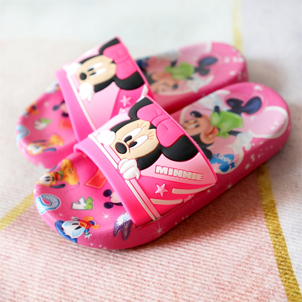 Mickey and Minnie Children's Slippers