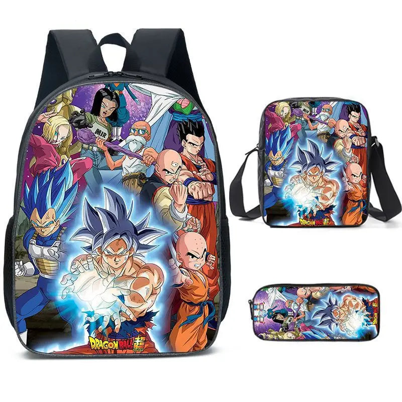 Dragon Ball Z 3-Piece School Set - Backpack + Pouch + Pencil Case