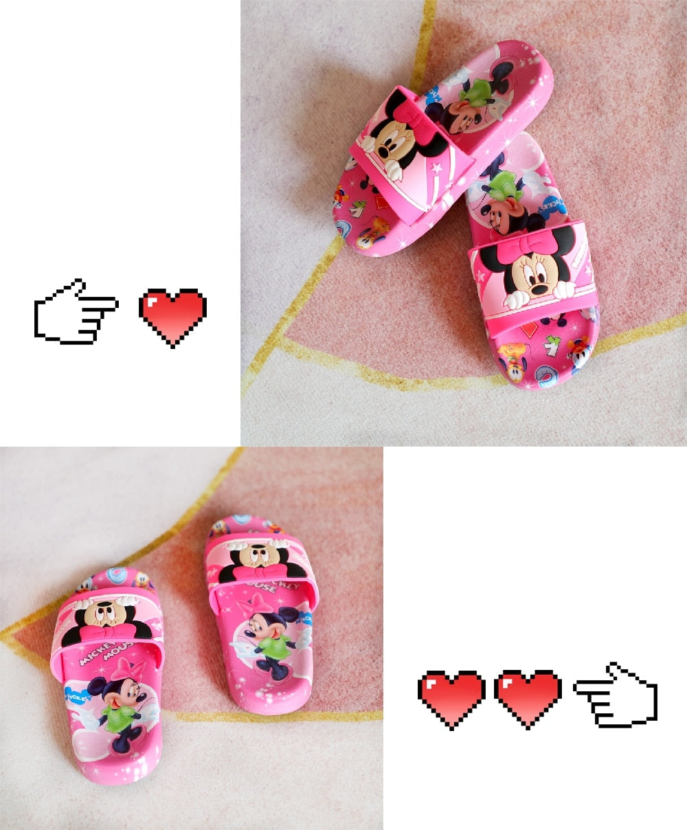 Mickey and Minnie Children's Slippers