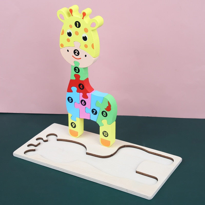 3D Wooden Puzzle - Animal World