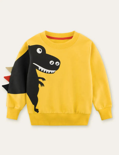 Cartoon Dinosaur Printed Sweatshirt