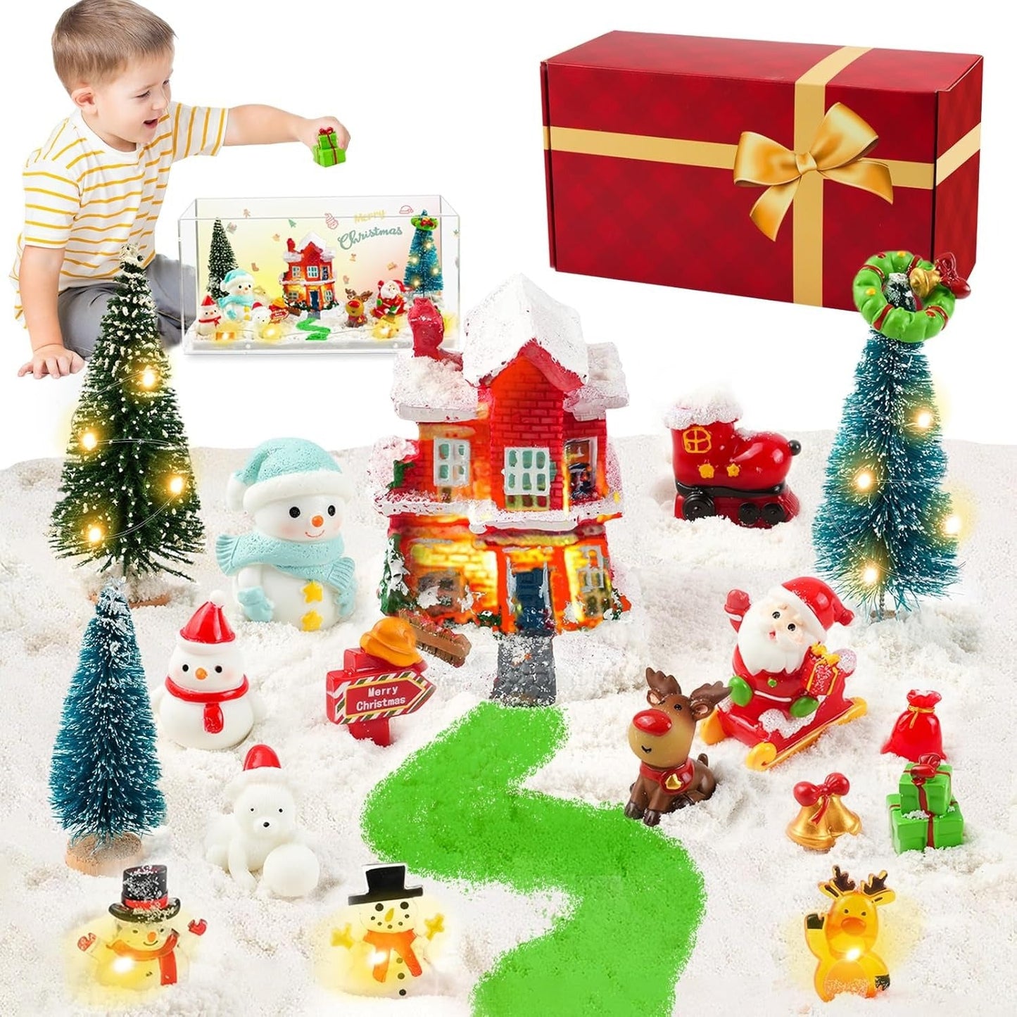 DIY Christmas Miniature Landscape Magic Box